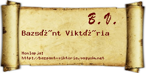 Bazsánt Viktória névjegykártya